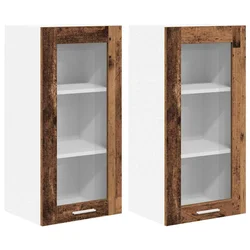 Vidaxl Viseča omarica 2 szt. Star les 40 x 31 x 80 cm Konstruiran les