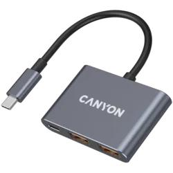 Canyon hub DS-3 3in1 USB-C Dark Grey