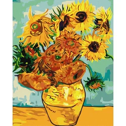 Rayher.	 Slikanje po številkah, Sunflowers Van Gogh, 40x50 cm