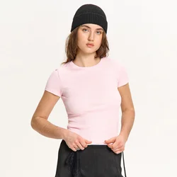 Cropp - Majica basic - pink