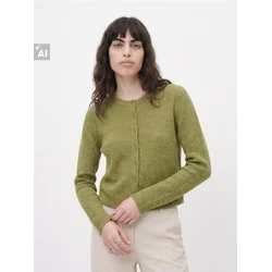 Sinsay - Klasični kardigan regular fit - svetlo maslinasta