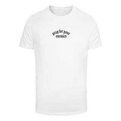 Mens T-shirt Pray For Your Enemies white