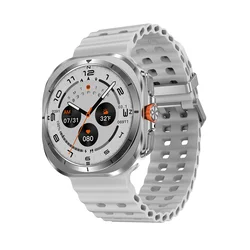 Smart watch DT WATCH ULTRA, Srebrni (bela silikonska narukvica)