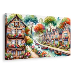 Slika pomladno mestece - 120x80