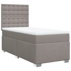 Vidaxl Box spring postelja z vzmetnico taupe 100x200 cm blago