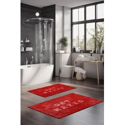 Lessentiel Maison Set prostirki za kupatilo CT-5402, 2 Komada, Crvena