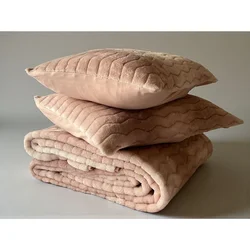 Ćebe set Dream – 220x240cm + 2 jastučnice 50x70cm Blush