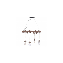 Leuchten Direkt 15483-18 - Luster na sajli ROPE 4xE27/60W/230V