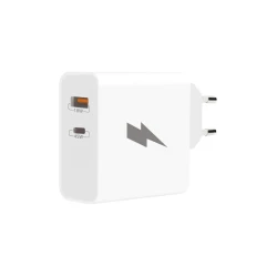 Winner Group - Adapter za brzo punjenje 1xUSB-C + 1xUSB-A Power Delivery 45W bela