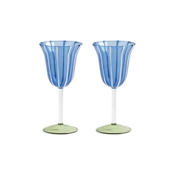 &k amsterdam Komplet kozarcev za vino glass eve blue 180 ml 2-pack