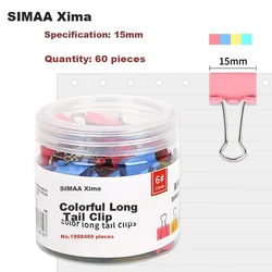 Simaa Kancelarijske štipaljke, 15 mm, 60 komada, Višebojne