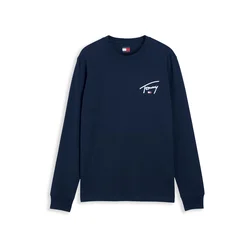 Tommy Jeans Majica mornarska / rdeča / bela