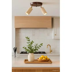Opviq Luster Nur B, IP20, 2 x GU10 Max, 10W, Braon