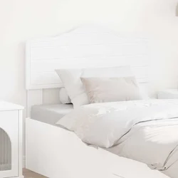 vidaXL Vzglavje z vzglavjem Bela 90 cm Konstruiran les