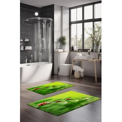 Lessentiel Maison Set prostirki za kupatilo CT-5134, 2 Komada, Zelena