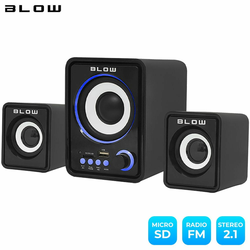 Blow MS-26 računalni zvučnici, 2.1 Stereo, USB, microSD, LED osvjetljenje, crni (ZV-BL-PC-MS26-66377)