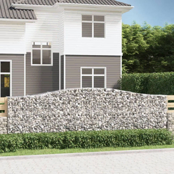 Gabionska košara s lukom 400x50x120/140 cm pocinčano željezo