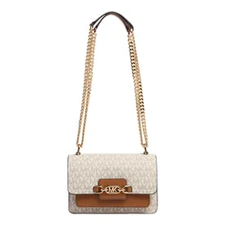 MICHAEL Michael Kors Torba za čez ramo ecru/konjak/siva