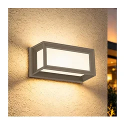 Brilagi - LED spoljašnje zidno svetlo sa senzorom PARKER LED/12W/230V siva IP44