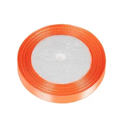Satenast trak - 12 mm/ 22,5 m - oranžna