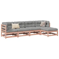 5-dijelni set vrtnih sofa od masivnog drva duglazije