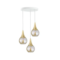 Luster na sajli LACRIMA WHITE 3xE27/60W/230V, prečnik 30 cm
