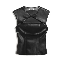 Bershka Top črna