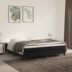Madrac s džepičastim oprugama srednje tvrdoće crni 160x200x20 cm baršunasti
