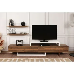Hanah Home Nirvana - Teak, Bela Bela Teak TV komoda OŠTEĆENO