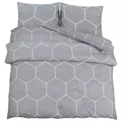 Vidaxl Posteljnina siva 140x200 cm bombaž