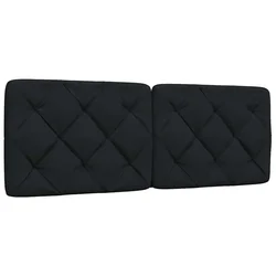 Vidaxl Blazina za vzglavje črna 120 cm blago