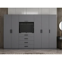 Hanah home Ormar Kale 225x210x52cm Antracit