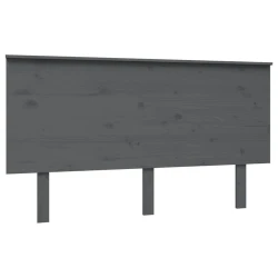 Uzglavlje za krevet sivo 144 x 6 x 82,5 cm od masivne borovine