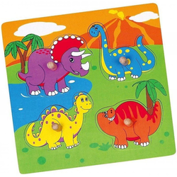 Viga Lesena sestavljanka Pisani dinozavri