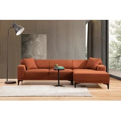 Atelier del Sofa Ugaona garnitura Petra R 145x69x87cm Narandžasta