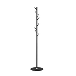 Crni metalni čiviluk sa postoljem 175 cm