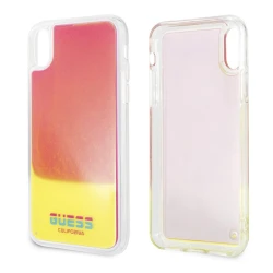 GUESS Maska za telefon Faceplate Liquid za iPhone X/ XS roze žuta