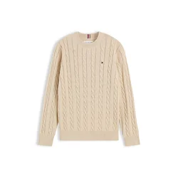 TOMMY HILFIGER Pulover Essential kremna