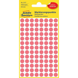 Avery Zweckform okrugle markirne etikete 3177, 8 mm, 416 komada, svijetlo crvene