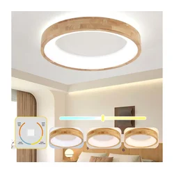 Brilagi-LED Plafonsko LED svetlo FALCON WOOD LED/40W/230V 3000/4000/6000K 60 cm drvo