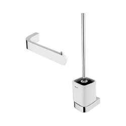 NIMCO NK set-94KN-26 - Zidna WC četka i držač toaletnog papira NIKAU, hrom
