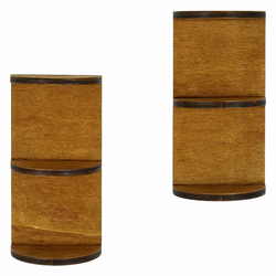 Hanah Home Set Zidnih polica Raf259, 30x15x9 cm, 2 komada, Braon