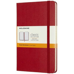 Moleskine bilježnica, M, crte, crvena