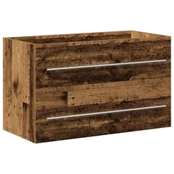 Vidaxl Kopalniška omara za umivalnik stari les 80x38,5x48 cm