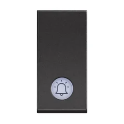 CLASSIA TIPKALO S IND. 1P/10A/250V ZNAK ZVONA 1M CRNO