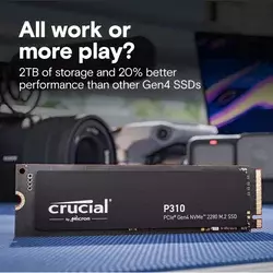 Crucial 2TB P310 PCIe Gen 4 x4 NVMe M.2 SSD/Solid State Drive | CT2000P310SSD8
