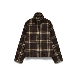 VERO MODA Prehodna jakna VMSPENCER kapučino/temno rjava