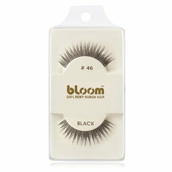 Bloom Natural lepilne trepalnice iz naravnih las No. 46 (Black) 1 cm