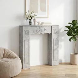 Okvir za kamin Betonska siva 102 x 20 x 102 cm