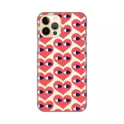 Silikonska maska za iPhone 12/12 Pro 6.1 Eye Heart Pattern Print Skin providna
